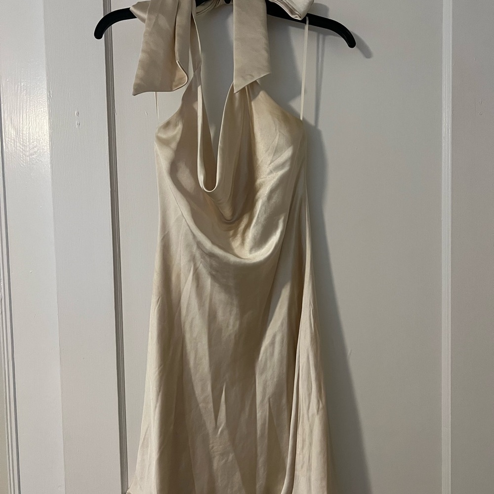 Altar'd State Cream Backless Dress